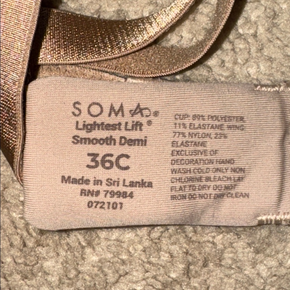 Soma Lightest Lift Smooth Demi Bra - Picture 3 of 3